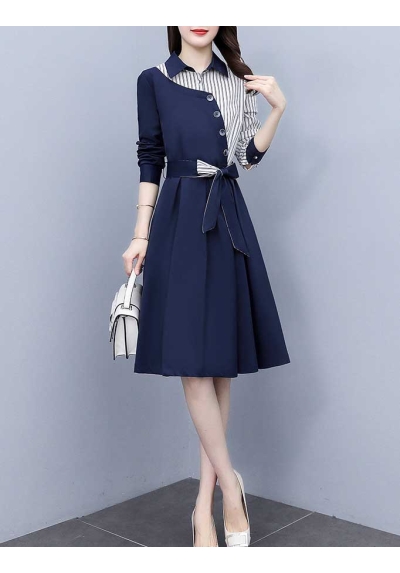 dress wanita korea D7122