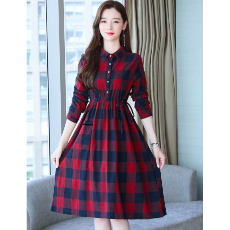 dress wanita korea D7123