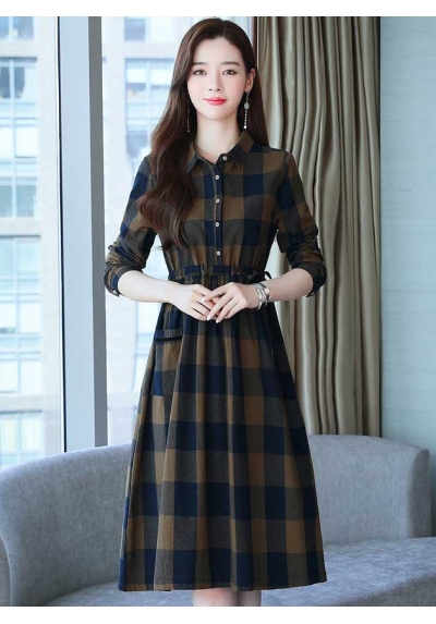 dress wanita korea D7126