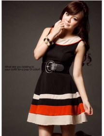 dress wanita tanpa lengan D1674