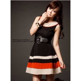 dress wanita tanpa lengan D1674