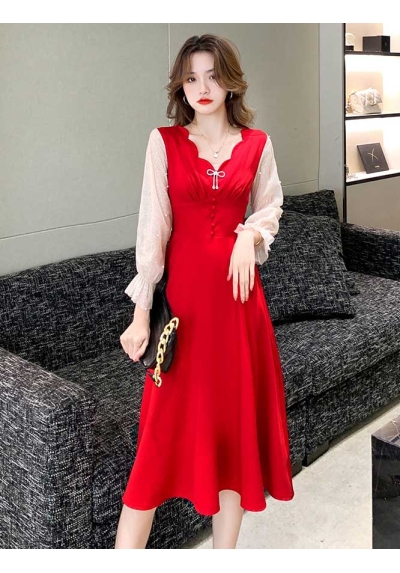 dress wanita korea D7130