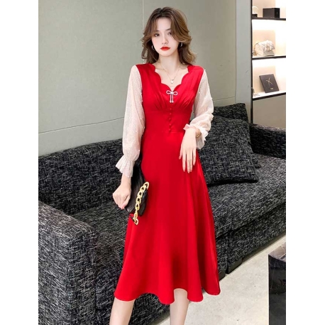 dress wanita korea D7130