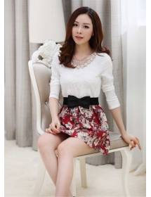 dress wanita korea D1676