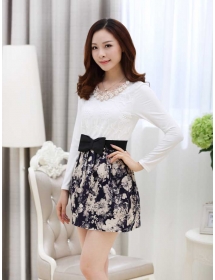 dress wanita korea D1677