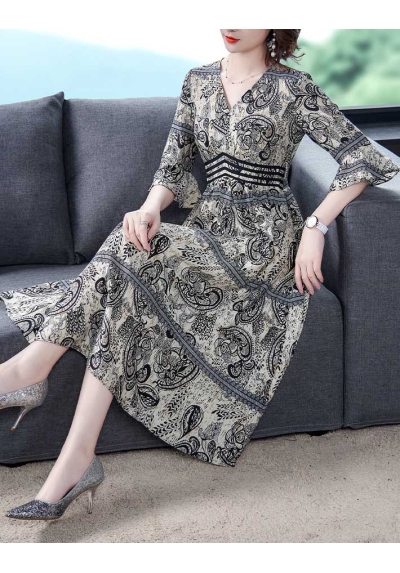 dress wanita korea D7135