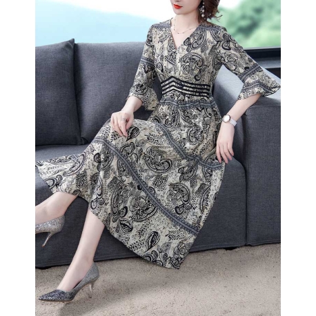 dress wanita korea D7135