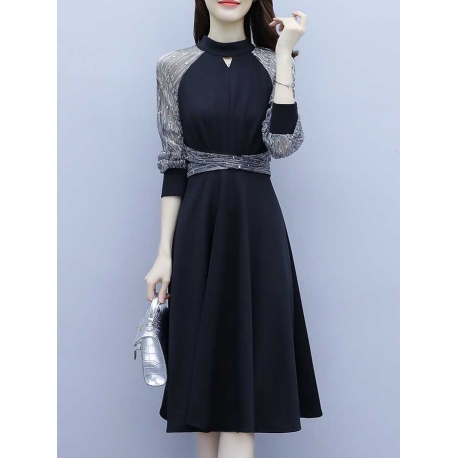 dress wanita korea D7145