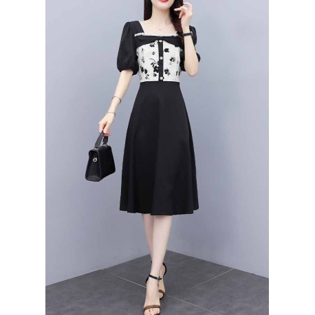 dress wanita korea D7156