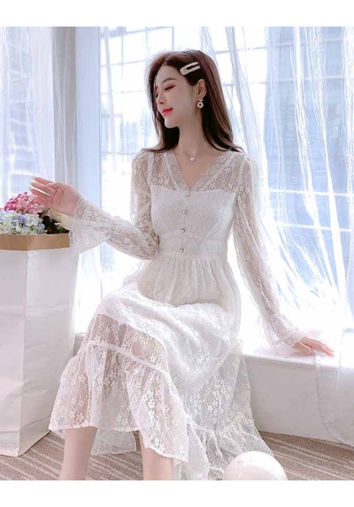 dress wanita korea D7157