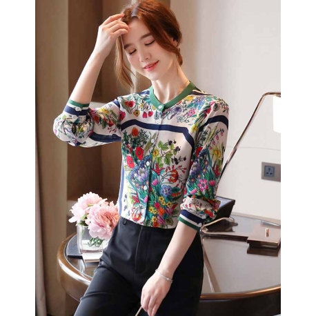 kemeja wanita import T7230