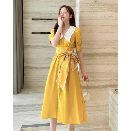 dress wanita korea D7159