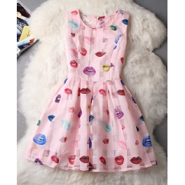 lips dress D1689