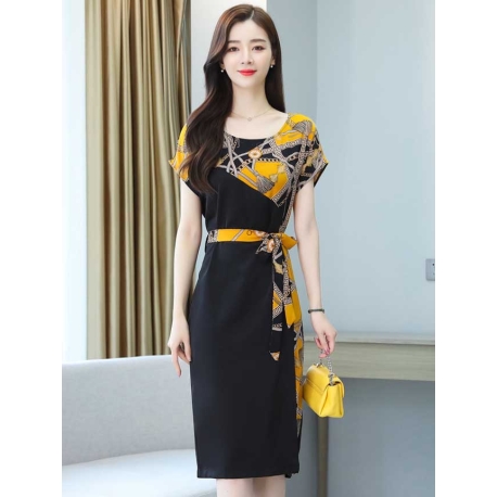 dress wanita korea D7169