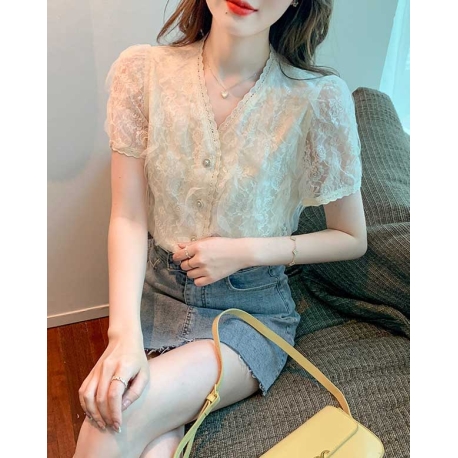 atasan blouse brukat korea T7257