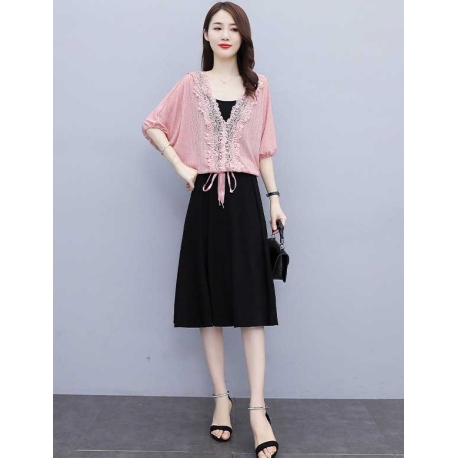 dress wanita korea D7175