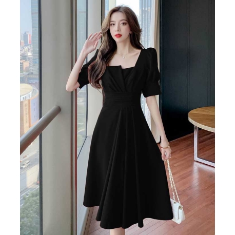 dress wanita korea D7182