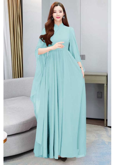 long dress wanita import D7203