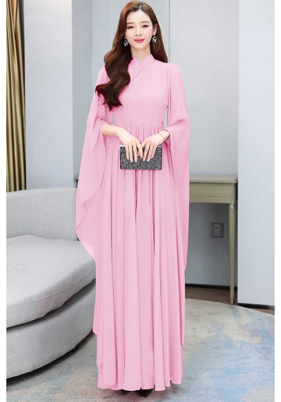 long dress wanita import D7203