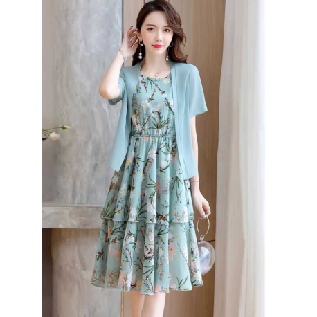 dress wanita korea D7225