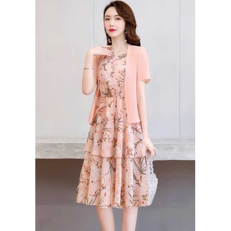 dress wanita korea D7234