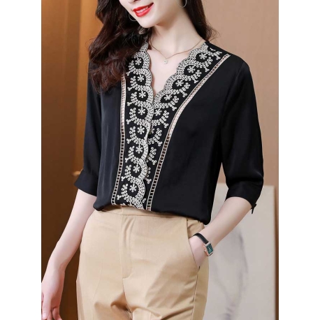 atasan blouse wanita korea T7309