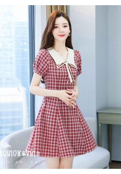 dress wanita korea D7232