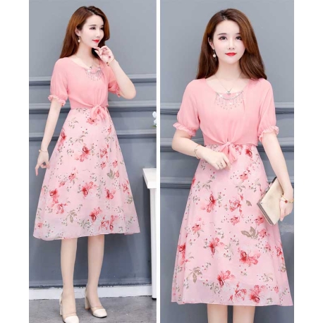 dress wanita korea D6334