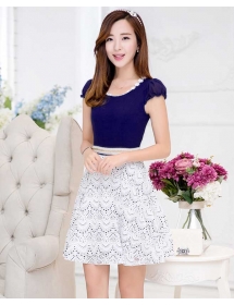 dress wanita korea D1756