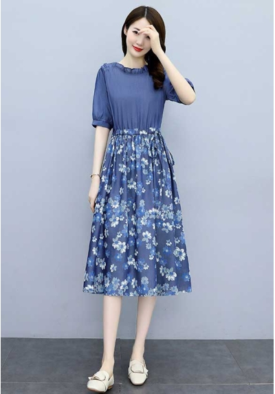 dress wanita korea D7308