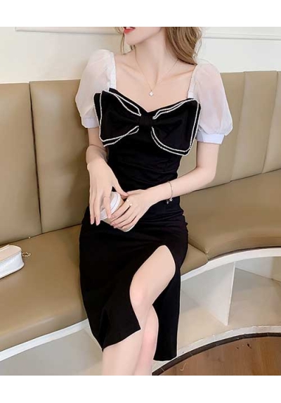 dress wanita korea D7322