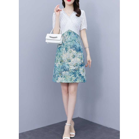 dress wanita korea D7327