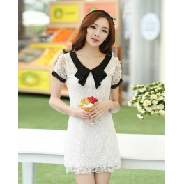 dress wanita model brukat D1768