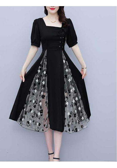 dress wanita korea D7330