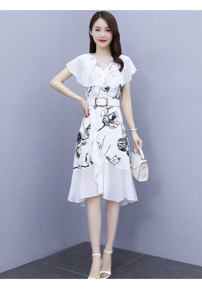 dress wanita korea D7339