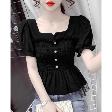 atasan blouse wanita korea T7431