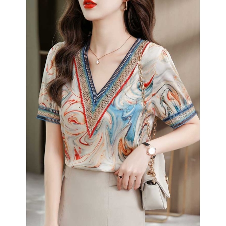 atasan blouse wanita korea T7432