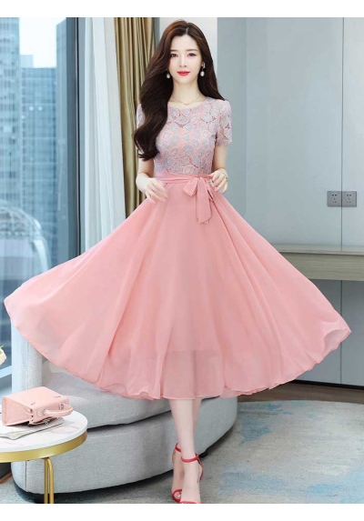 dress wanita korea D7342