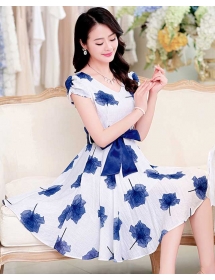 dress wanita motif bunga D1779