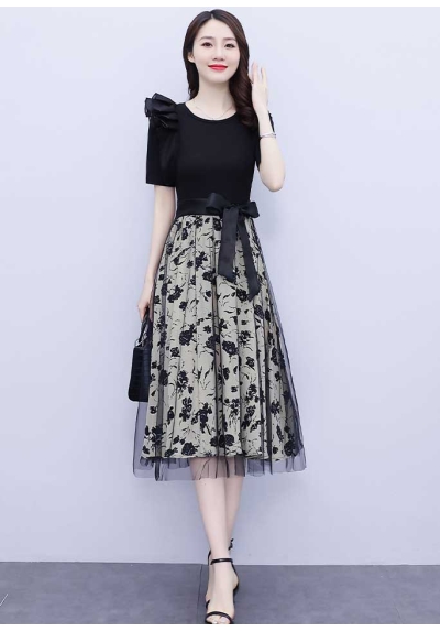 dress wanita korea D7130