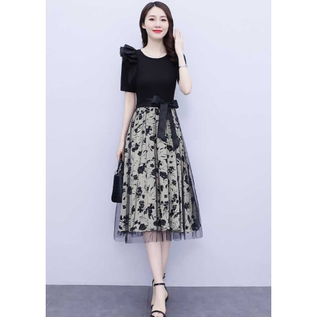 dress wanita korea D7130