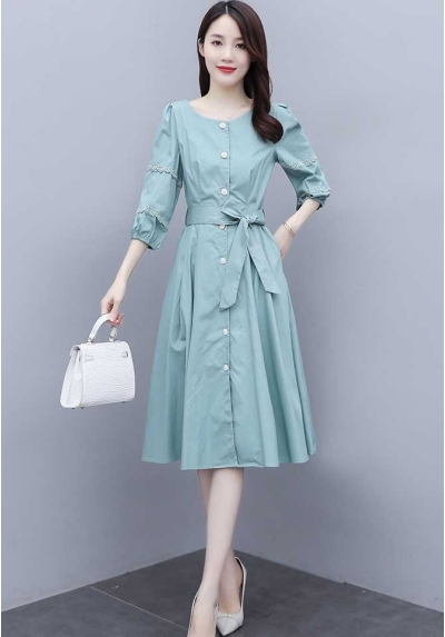 dress wanita korea D7356