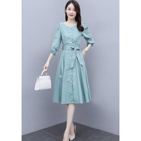 dress wanita korea D7356