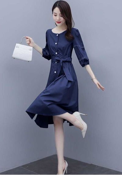 dress wanita korea D7358