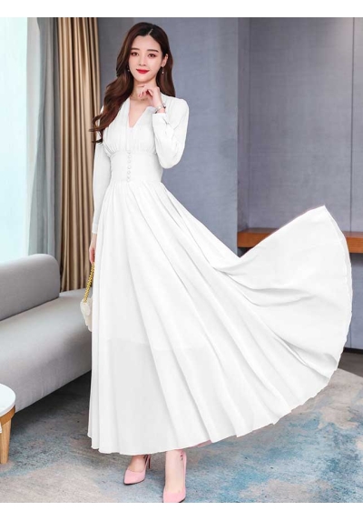 long dress wanita korea D7360