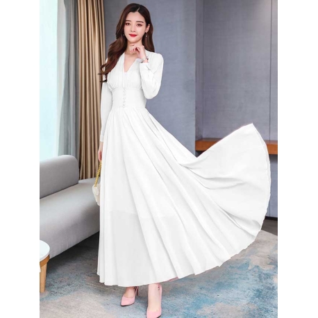 long dress wanita korea D7360