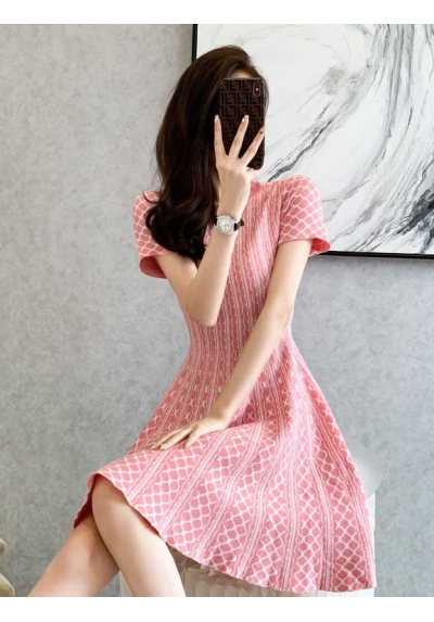 dress wanita korea D7359