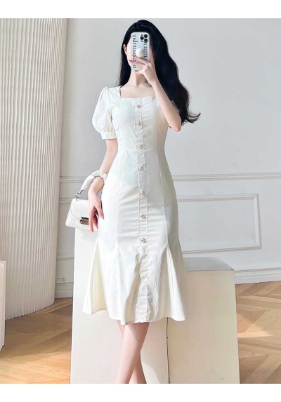 dress wanita korea D7366