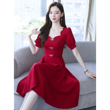 dress wanita korea D7366