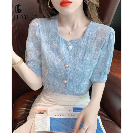 atasan blouse wanita korea T7460